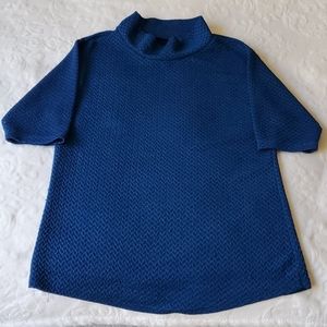Blue Low Turtleneck